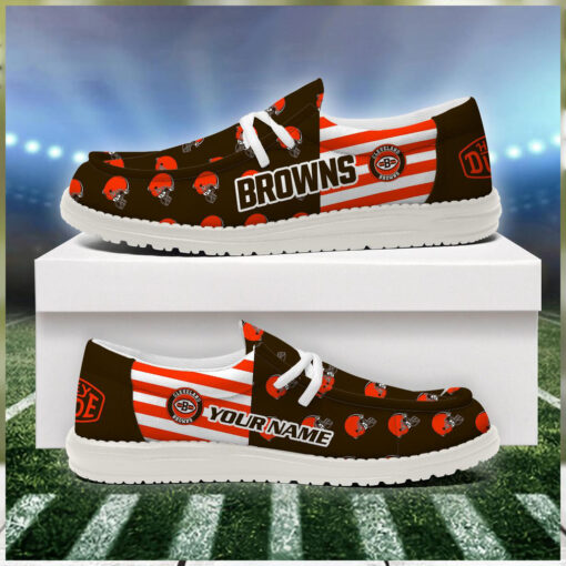 Cleveland Browns 2024 Version Personalized Hey Dude Shoes