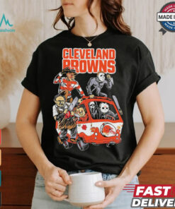 Cleveland Browns NFL Horror Characters Movie Hippie Halloween Shirt