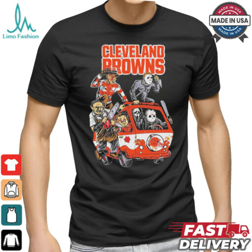Cleveland Browns NFL Horror Characters Movie Hippie Halloween Shirt