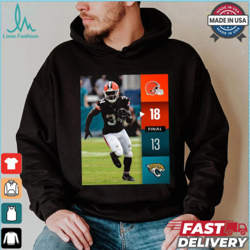 Cleveland Browns Win 18 13 Jaguars Jacksonville 2024 NFL Week 2 Final Score Shirt