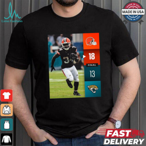 Cleveland Browns Win 18 13 Jaguars Jacksonville 2024 NFL Week 2 Final Score Shirt