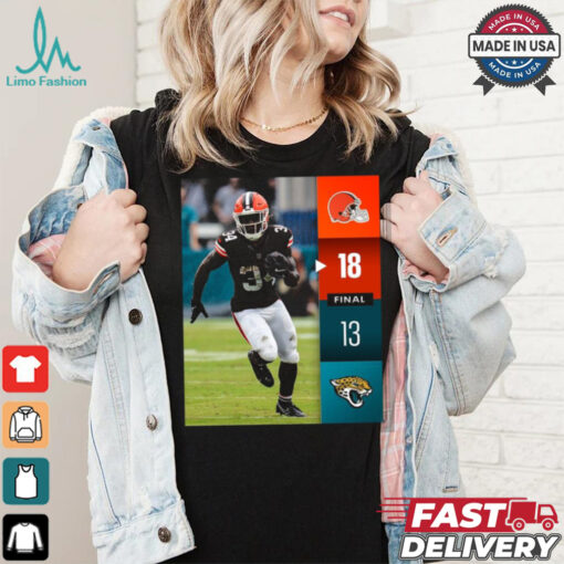 Cleveland Browns Win 18 13 Jaguars Jacksonville 2024 NFL Week 2 Final Score Shirt