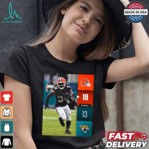 Cleveland Browns Win 18 13 Jaguars Jacksonville 2024 NFL Week 2 Final Score Shirt
