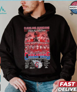 Cleveland Guardians 2024 AL Central Division Champions 12X Signatures T shirt