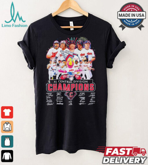 Cleveland Guardians 2024 AL Central Division Champions signatures shirt