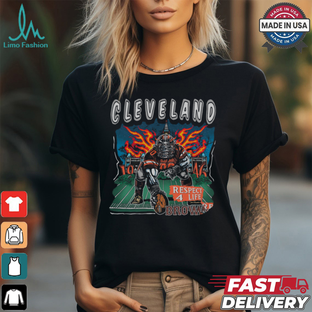 Cleveland respesct 4 life brown shirt Cleveland respesct 4 life brown shirt