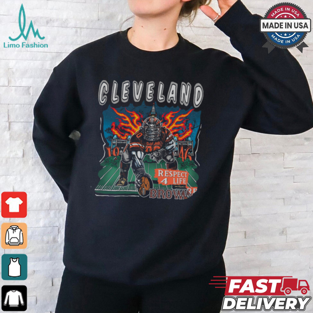 Cleveland respesct 4 life brown shirt Cleveland respesct 4 life brown shirt