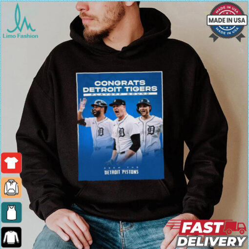 Congrats Detroit Tigers Playoff Bound From The Detroit Pistons shirt