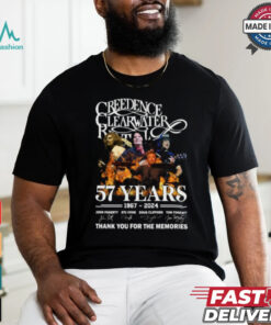 Creedence Clearwater Revival 57 year 1967 2024 thank you for the memories shirt