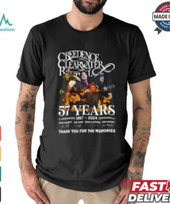 Creedence Clearwater Revival 57 year 1967 2024 thank you for the memories shirt, hoodie, sweater, long sleeve and tank top Creedence Clearwater Revival 57 year 1967 2024 thank you for the memories shirt