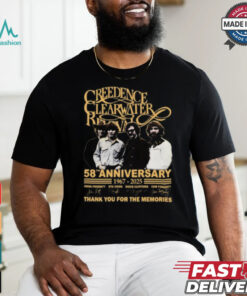 Creedence Clearwater Revival 58th anniversary thank you for the memories shirt