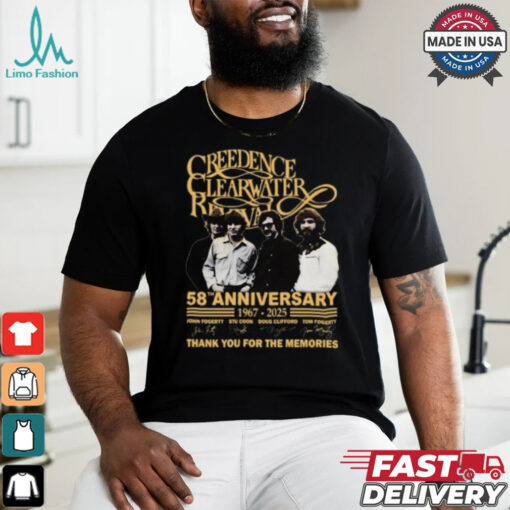 Creedence Clearwater Revival 58th anniversary thank you for the memories shirt