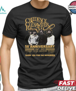 Creedence Clearwater Revival 58th anniversary thank you for the memories shirt