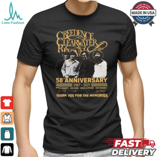 Creedence Clearwater Revival 58th anniversary thank you for the memories shirt