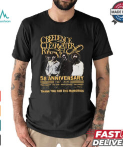 Creedence Clearwater Revival 58th anniversary thank you for the memories shirt