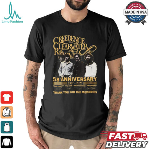 Creedence Clearwater Revival 58th anniversary thank you for the memories shirt