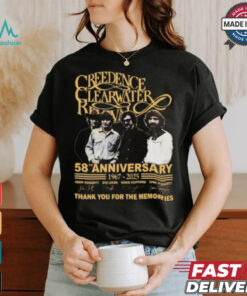 Creedence Clearwater Revival 58th anniversary thank you for the memories shirt