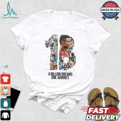 Cristiano Ronaldo 1B Followers Thank You All A Billion Dreams One Journey Shirt