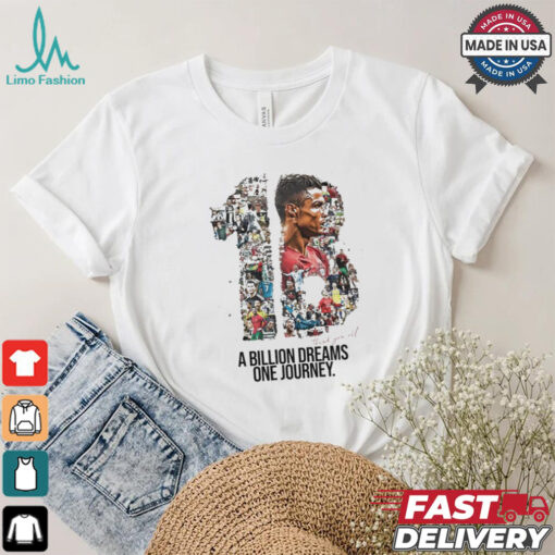 Cristiano Ronaldo 1B Followers Thank You All A Billion Dreams One Journey Shirt