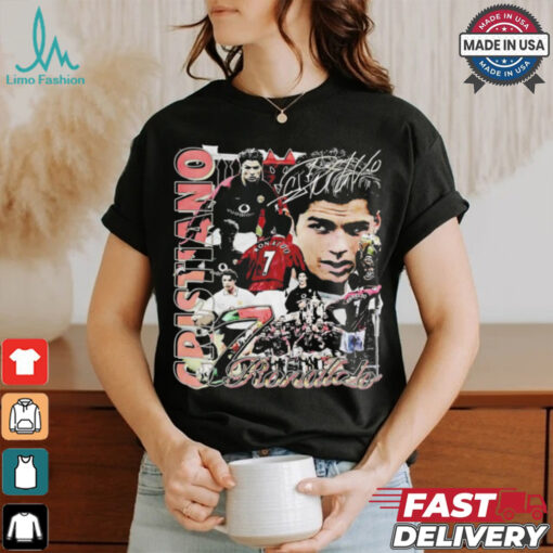 Cristiano Ronaldo CR7 player football signature vintage shirt