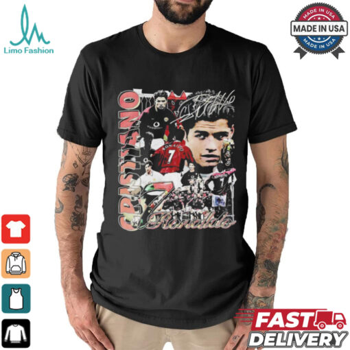 Cristiano Ronaldo CR7 player football signature vintage shirt