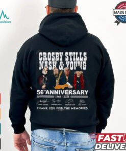Crosby, Stills, Nash & Young 56th Anniversary 1968 – 2024 Thank You For The Memories T Shirt