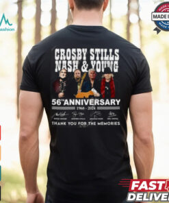 Crosby, Stills, Nash & Young 56th Anniversary 1968 – 2024 Thank You For The Memories T Shirt