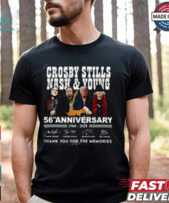 Crosby, Stills, Nash & Young 56th Anniversary 1968 – 2024 Thank You For The Memories T Shirt