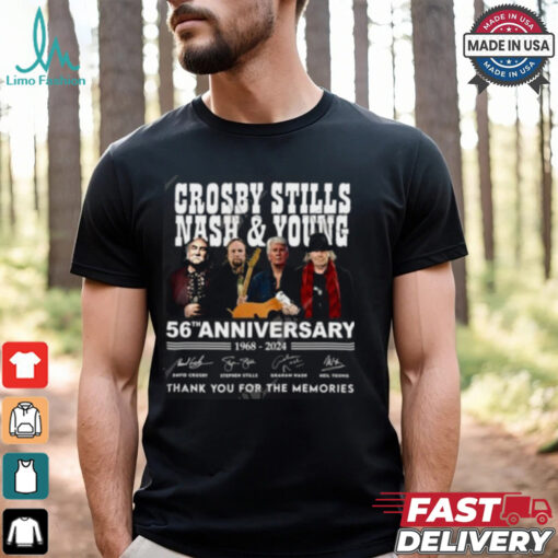 Crosby, Stills, Nash & Young 56th Anniversary 1968 – 2024 Thank You For The Memories T Shirt