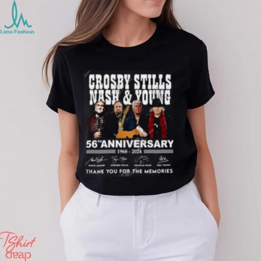 Crosby, Stills, Nash & Young 56th Anniversary 1968 – 2024 Thank You For The Memories T Shirt