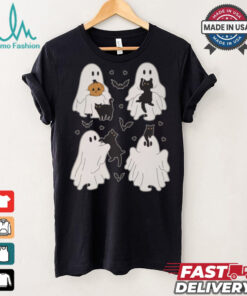 Cute Ghost Cats Garden Flag shirt