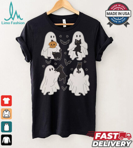 Cute Ghost Cats Garden Flag shirt