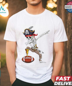 Dab Skeleton Funny Dabbing Skeleton Pirate Football shirt