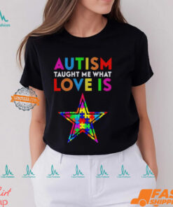 Dallas Cowboys Autism Taught Me What Love Is T Shirt