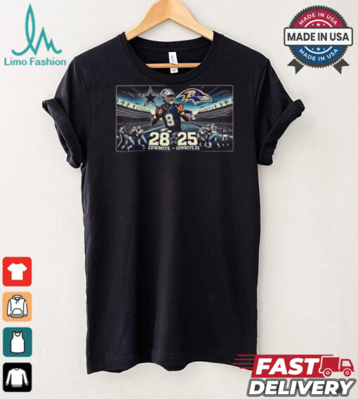 Dallas Cowboys Wins 28 25 Baltimore Ravens 2024 NFL Week 3 Final Score Shirt