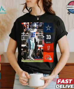 Dallas Cowboys wins 33 17 Cleveland Browns 2024 NFL Game final score shirt