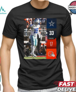 Dallas Cowboys wins 33 17 Cleveland Browns 2024 NFL Game final score shirt