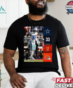Dallas Cowboys wins 33 17 Cleveland Browns 2024 NFL Game final score shirt