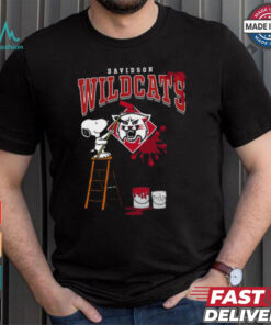 Davidson Wildcats Snoopy Painting Shirt