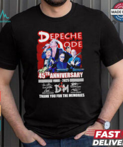 Depeche Mode Rock Band 45th Anniversary 1980 2025 Thank You For The Memories T Shirt