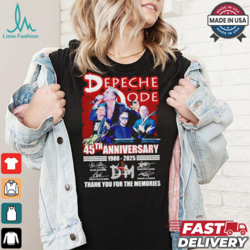 Depeche Mode Rock Band 45th Anniversary 1980 2025 Thank You For The Memories T Shirt