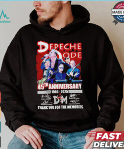 Depeche Mode Rock Band 45th Anniversary 1980 2025 Thank You For The Memories T Shirt