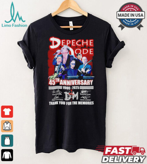 Depeche Mode Rock Band 45th Anniversary 1980 2025 Thank You For The Memories T Shirt