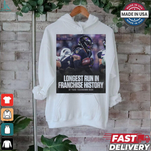 Derrick Henry Baltimore Ravens Longest Run In Franchise History 87 Yard Touchdown Rush Poster t shirt