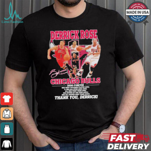 Derrick Rose Chicago Bulls NBA Most Valuable Player 2008 Forever Thank You T Shirt