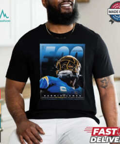 Derwin James Los Angeles Chargers 500 career tackles since the turn of the century shirt