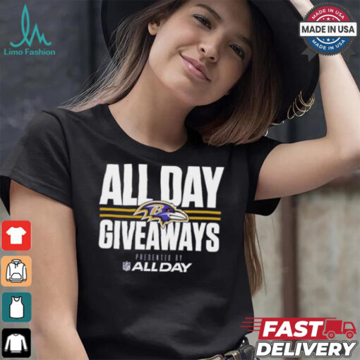 Design Baltimore Ravens All Day Giveaways Kickoff Game Shirt