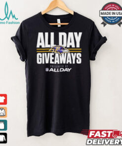 Design Baltimore Ravens All Day Giveaways Kickoff Game Shirt