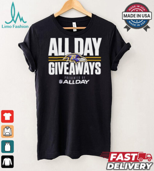 Design Baltimore Ravens All Day Giveaways Kickoff Game Shirt