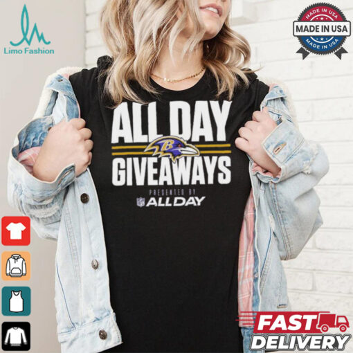 Design Baltimore Ravens All Day Giveaways Kickoff Game Shirt